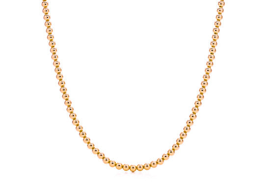 14k Rose Gold Bead Necklace - 5mm