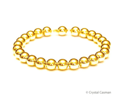 14k Gold Bead Bracelet - 8mm - Women's Bracelet