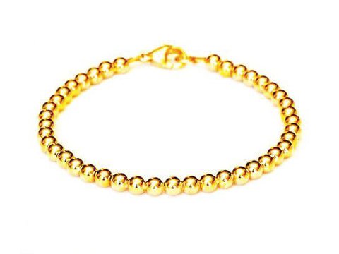 18k Gold Bracelet - Women and Men's Bracelet - 4mm – Crystal Casman