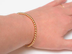 18k Rose Gold Bead Bracelet - Women's and Men's Bracelet - 4mm - Model