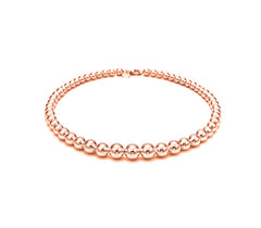 Graduated 14k Rose Gold Bead Necklace