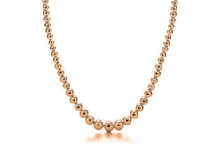 Graduated 14k Rose Gold Bead Necklace