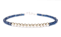 Sapphire Bracelet in 14k White Gold - Women's and Men's Bracelet